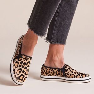 Kate Spade calf hair slip on Keds